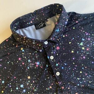 Sunday Swagger Golf Polo Men 2XL Astro Space Nebula Cosmic Performance Shirt